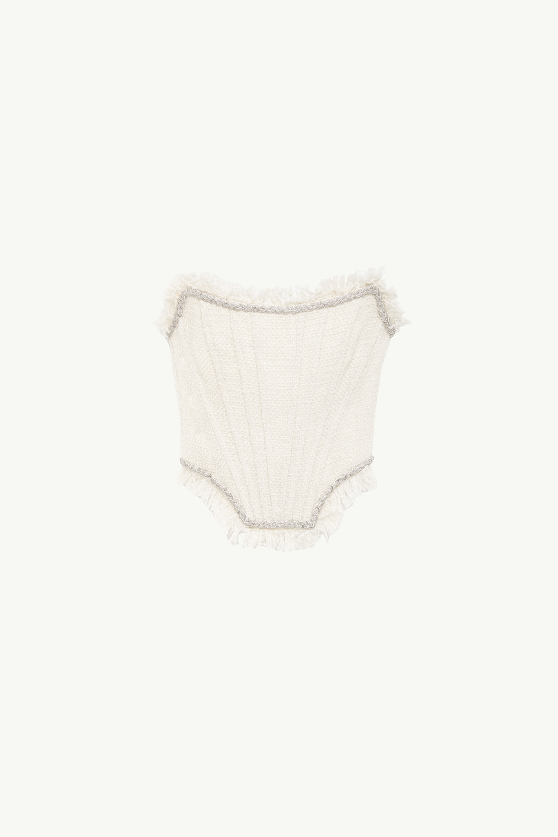 MADE IN ITALY CORSET TOP IN BOUCLÉ FABRIC
