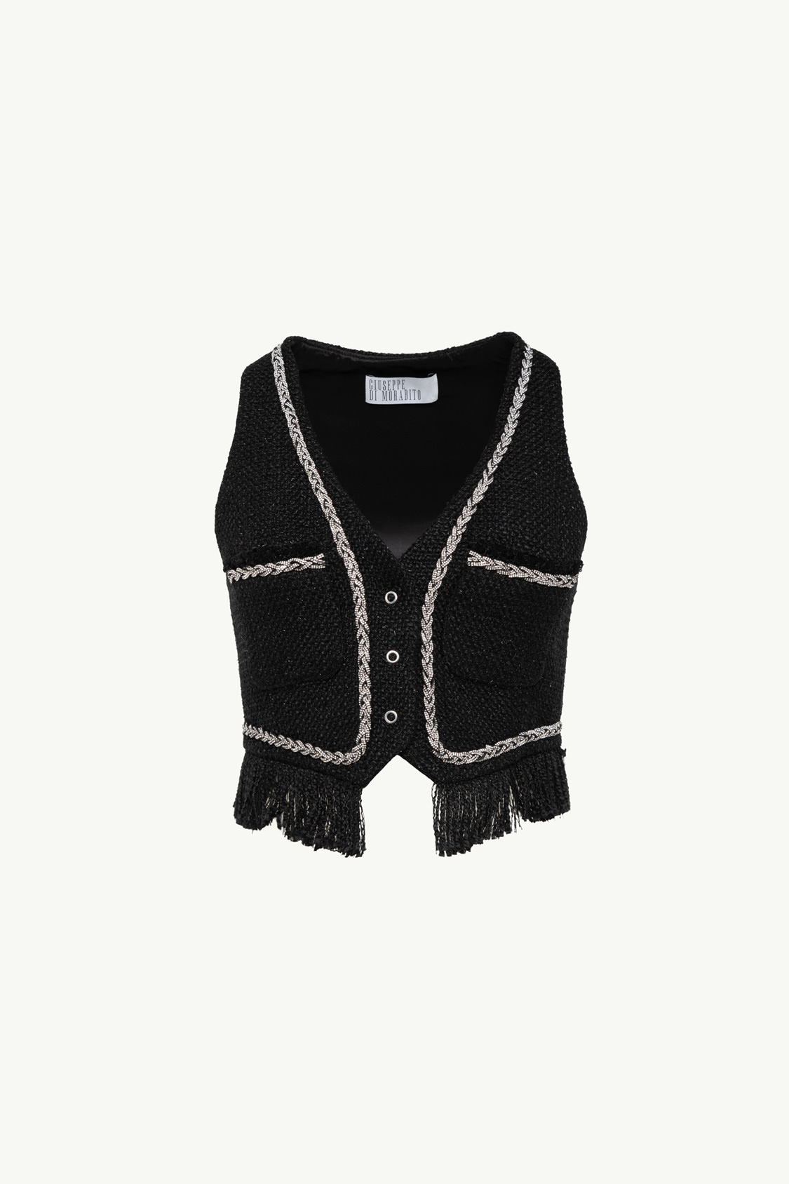 MADE IN ITALY VEST IN BOUCLÉ FABRIC