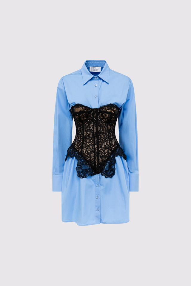 SHIRT DRESS WITH BUSTIER
