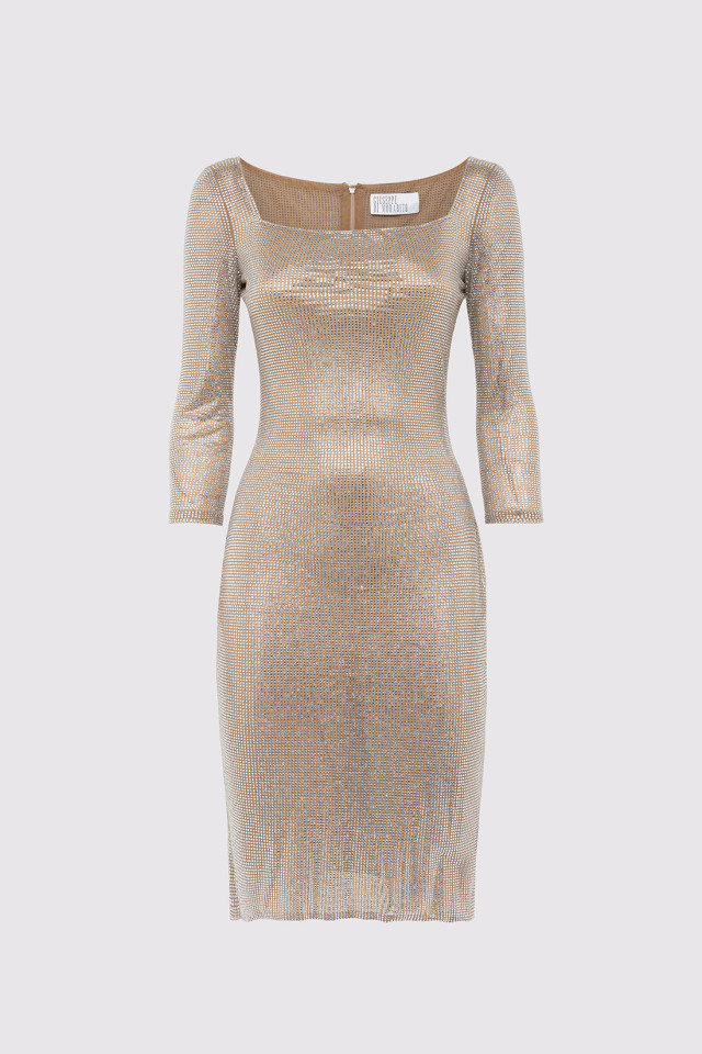 MIDI DRESS WITH RHINESTONES