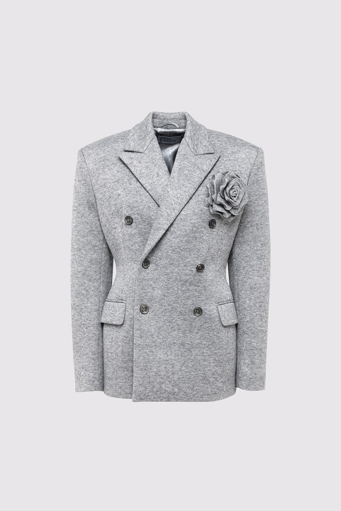 GIUSEPPE DI MORABITO: DOUBLE-BREASTED BLAZER WITH DECORATIVE PIN