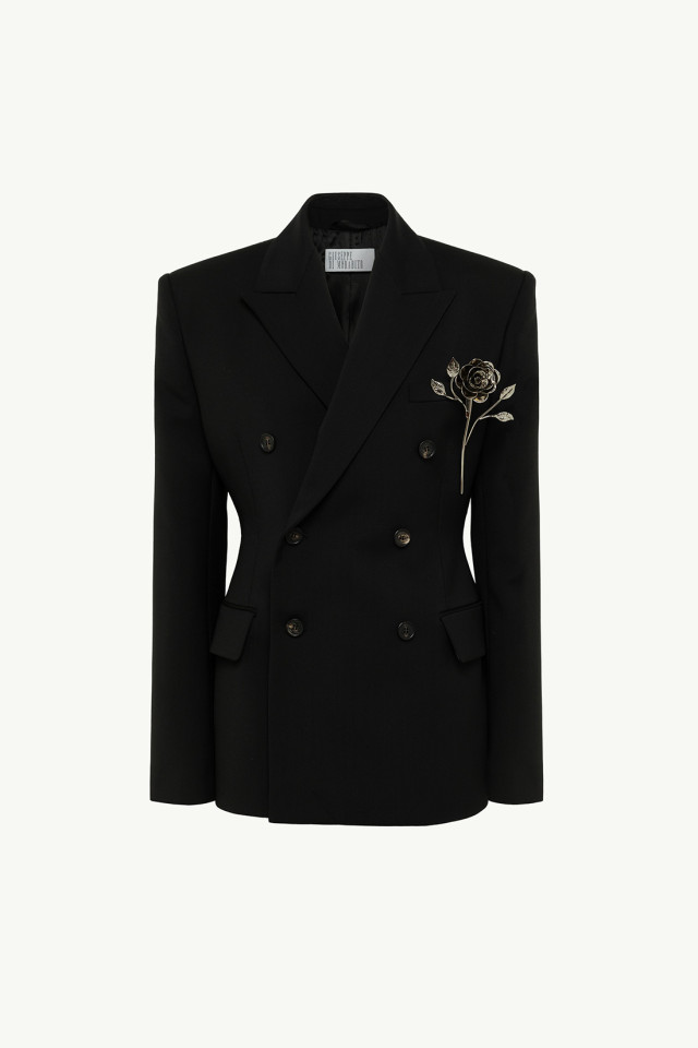 DOUBLE-BREASTED WOOL BLAZER