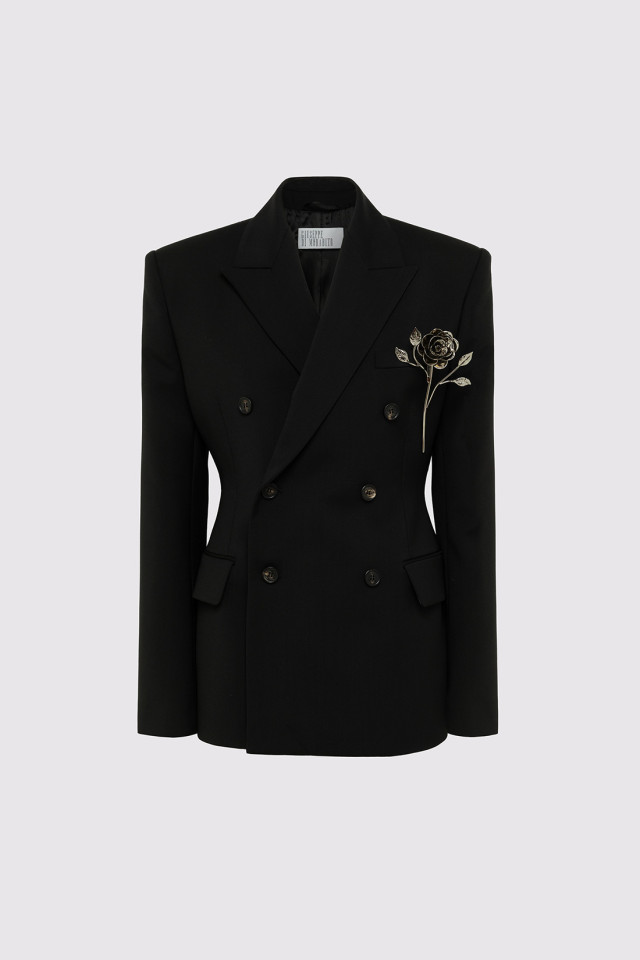 DOUBLE-BREASTED WOOL BLAZER