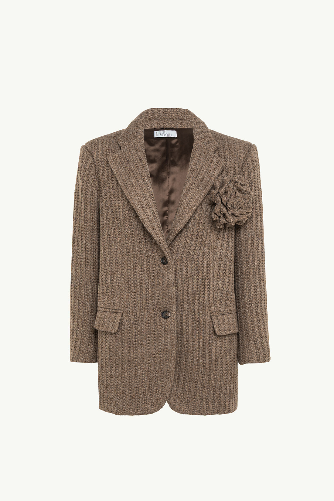 GIUSEPPE DI MORABITO: OVERSIZED BLAZER WITH DECORATIVE PIN