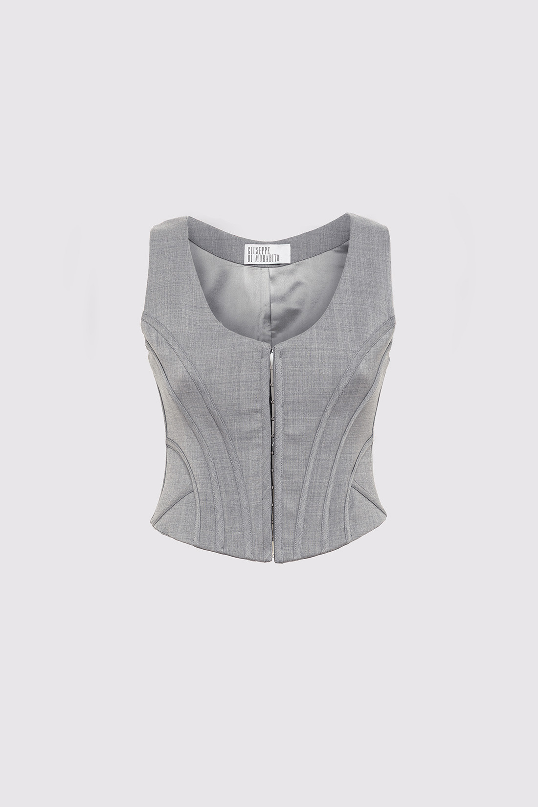 GIUSEPPE DI MORABITO: BUSTIER CON GANCETTI METALLICI