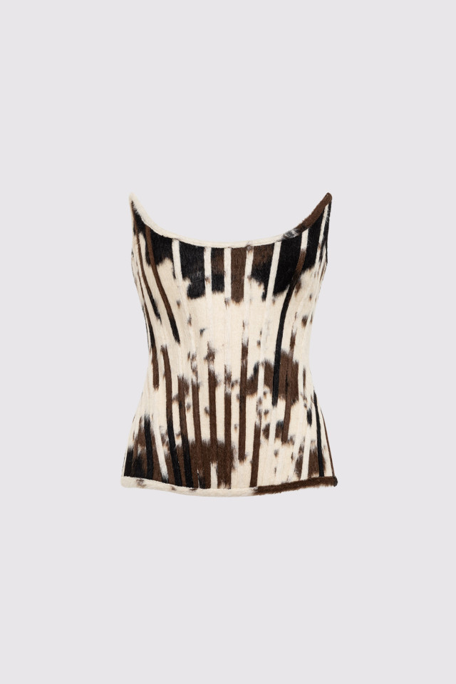 PONY SKIN-EFFECT BUSTIER