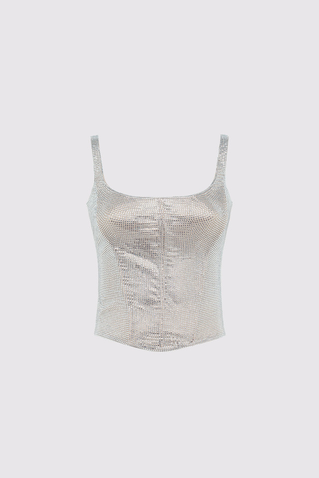 CRYSTALS BUSTIER