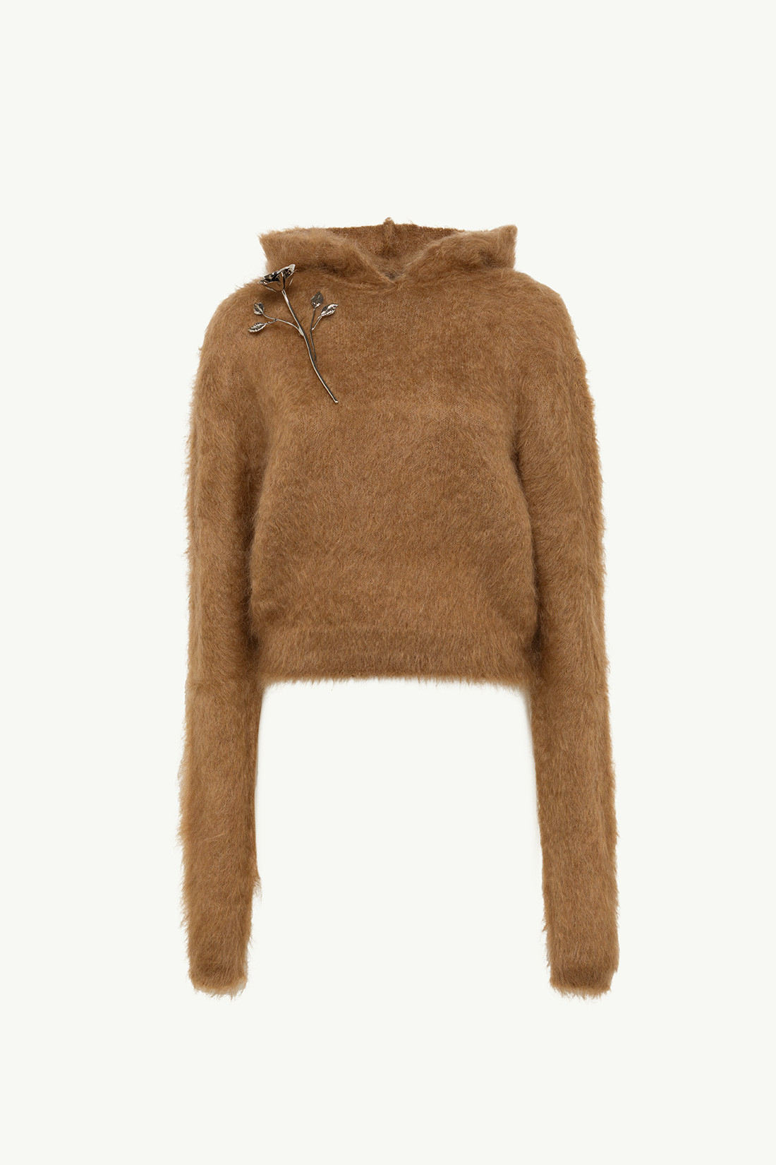 GIUSEPPE DI MORABITO: HOODED SWEATSHIRT IN MOHAIR