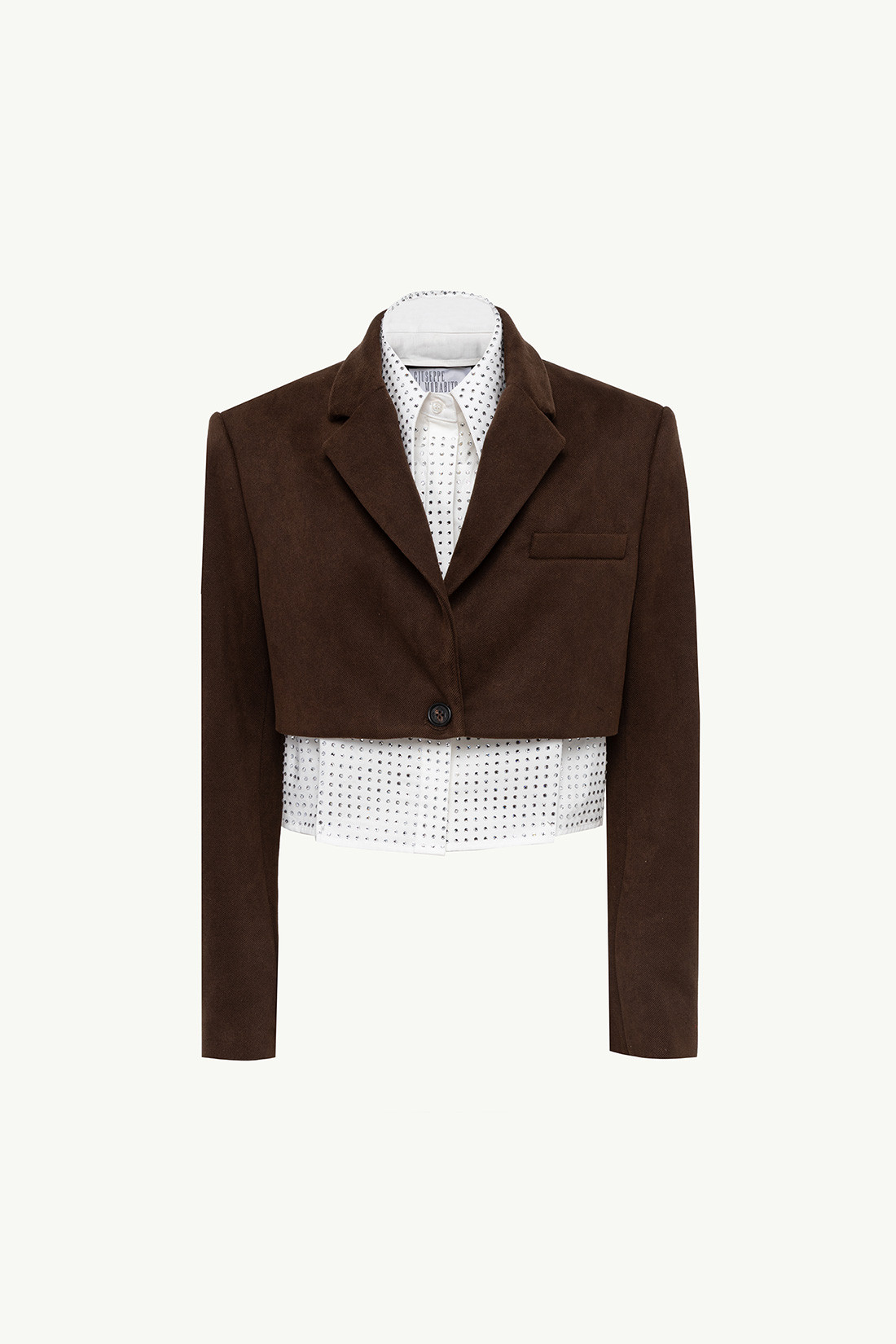 GIUSEPPE DI MORABITO: GIACCA CROP CON CAMICIA