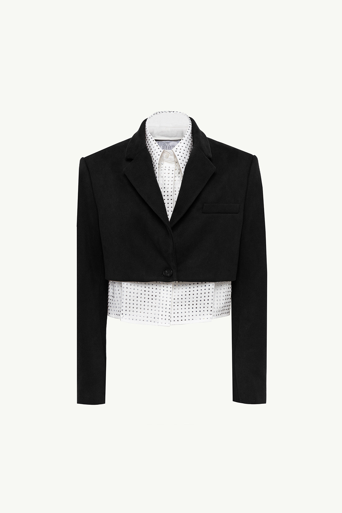 GIUSEPPE DI MORABITO: GIACCA CROP CON CAMICIA