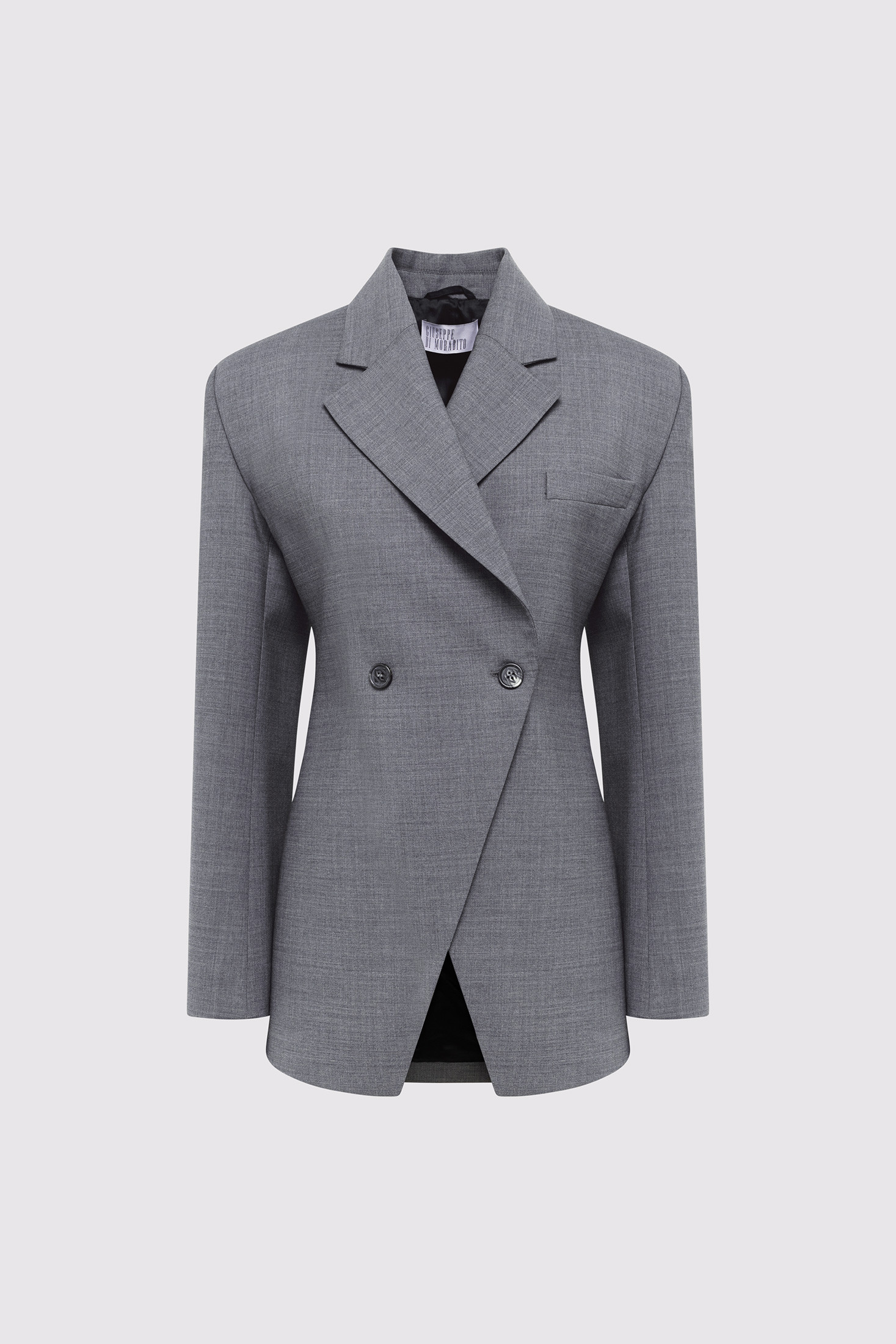 ジャケット・アウター DOUBLE LAPELED DOUBLE BREASTED COAT Fitted Double-breasted Jacket