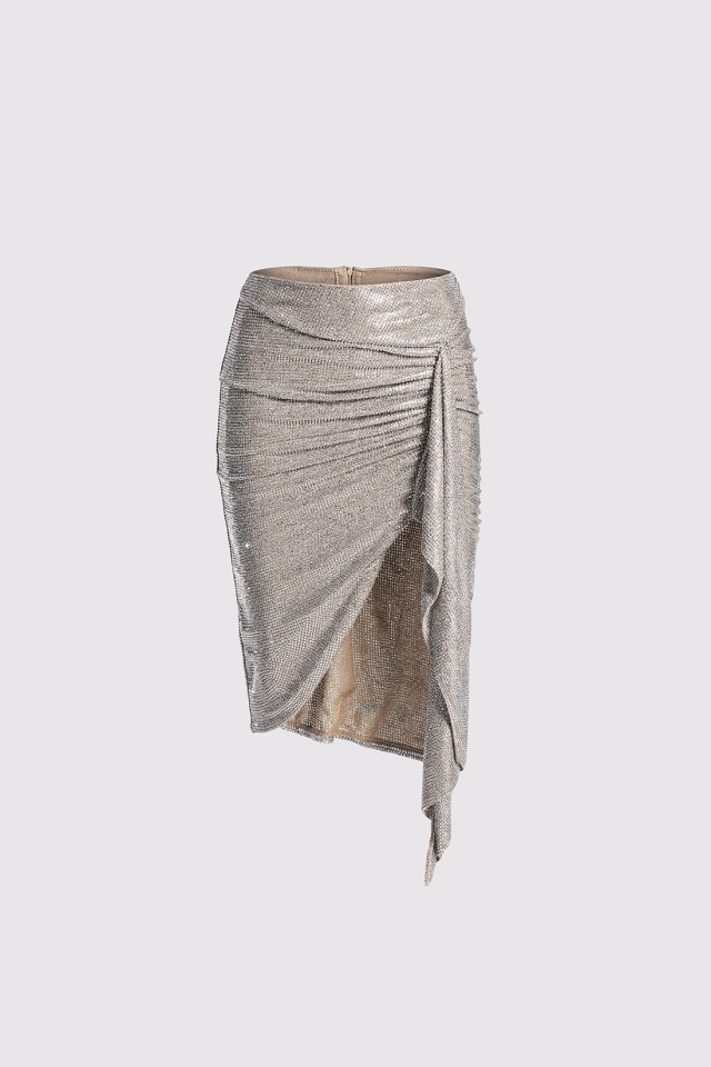 CRYSTAL-DECORATED SKIRT