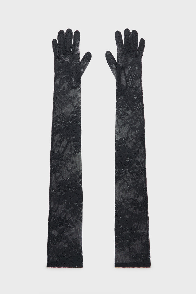 GUANTI LUNGHI IN PIZZO LAVORATO