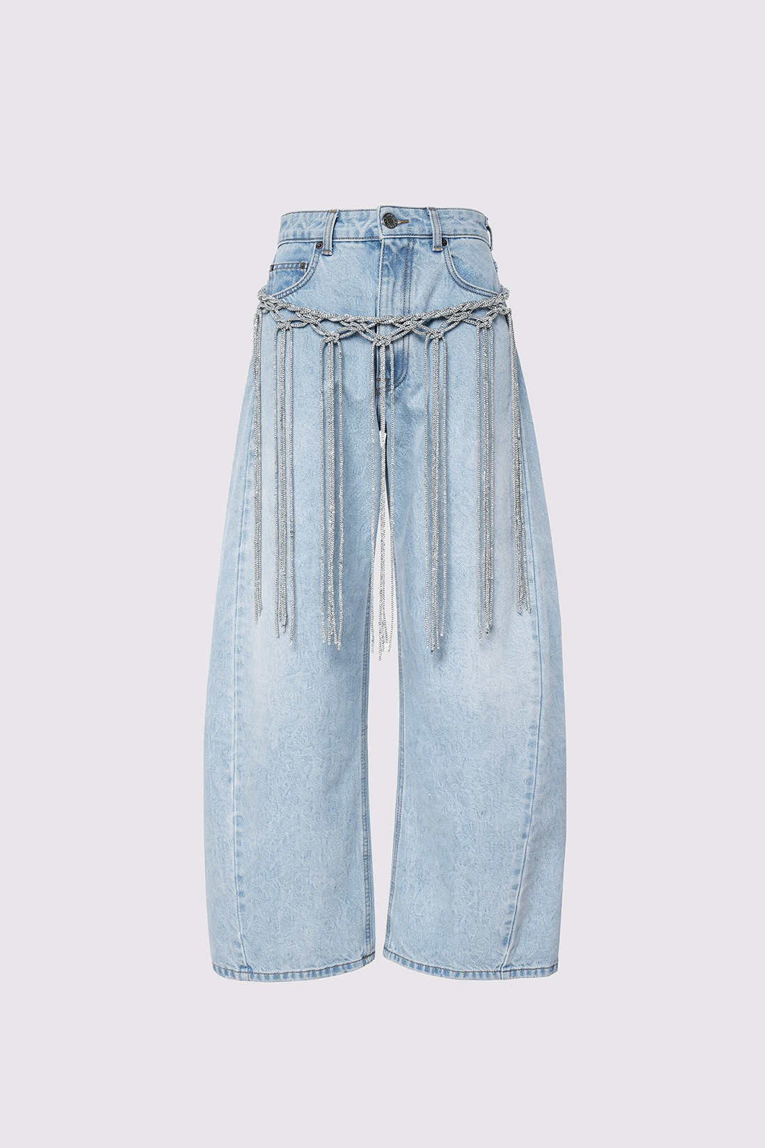 GIUSEPPE DI MORABITO: FIVE POCKET JEANS WITH BELT