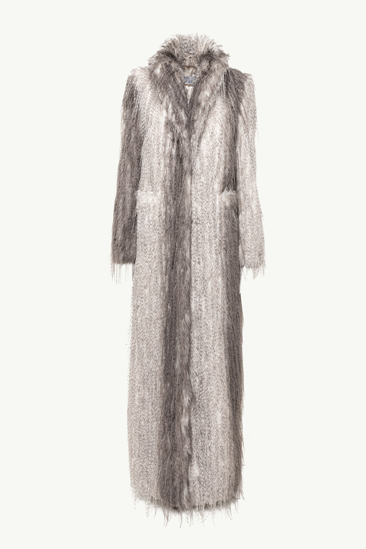 Maxi Faux Fur Coat With Lynx-effect Fur