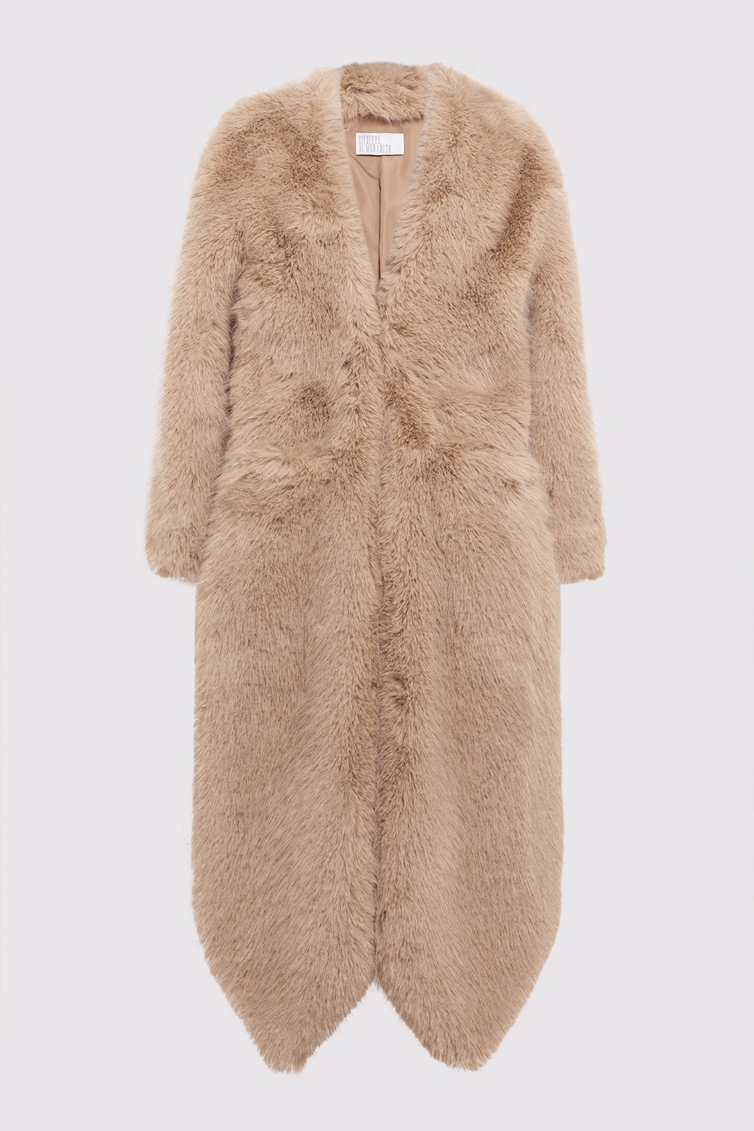 GIUSEPPE DI MORABITO: MAXI FAUX FUR COAT