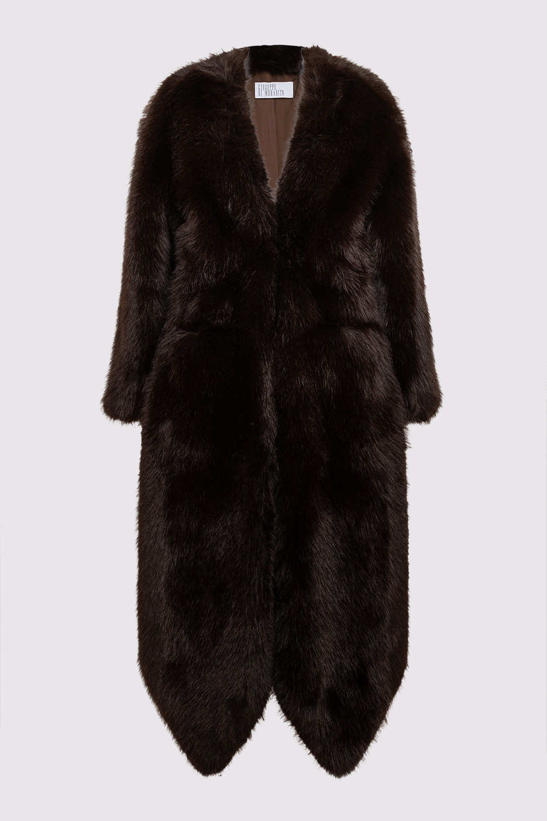 GIUSEPPE DI MORABITO: MAXI FAUX FUR COAT
