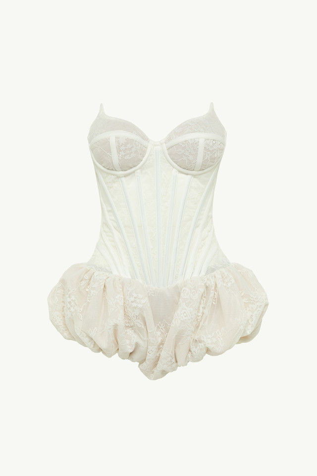 MINI DRESS WITH FLOUNCES