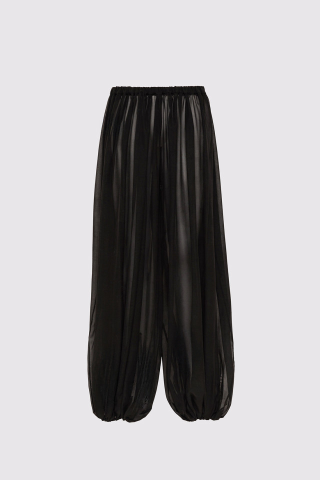 WIDE-LEG SILK PANTS