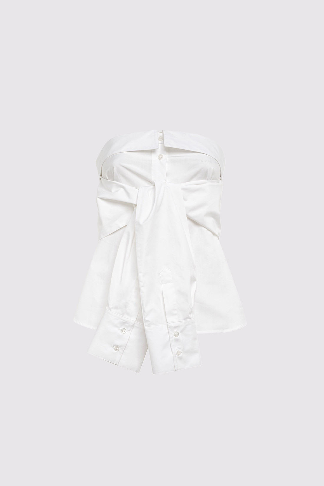 GIUSEPPE DI MORABITO: STRAPLESS SHIRT-STYLE TOP