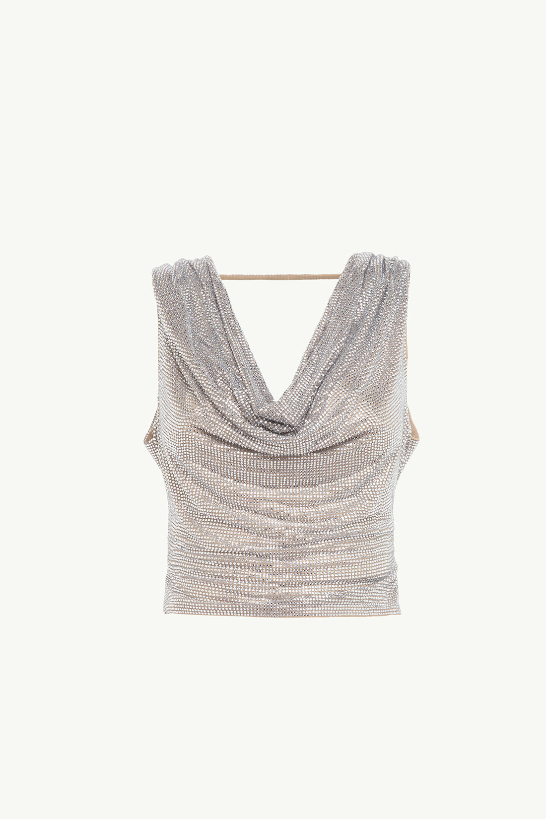 GIUSEPPE DI MORABITO: CRYSTAL-EMBELLISHED SLEEVELESS TOP