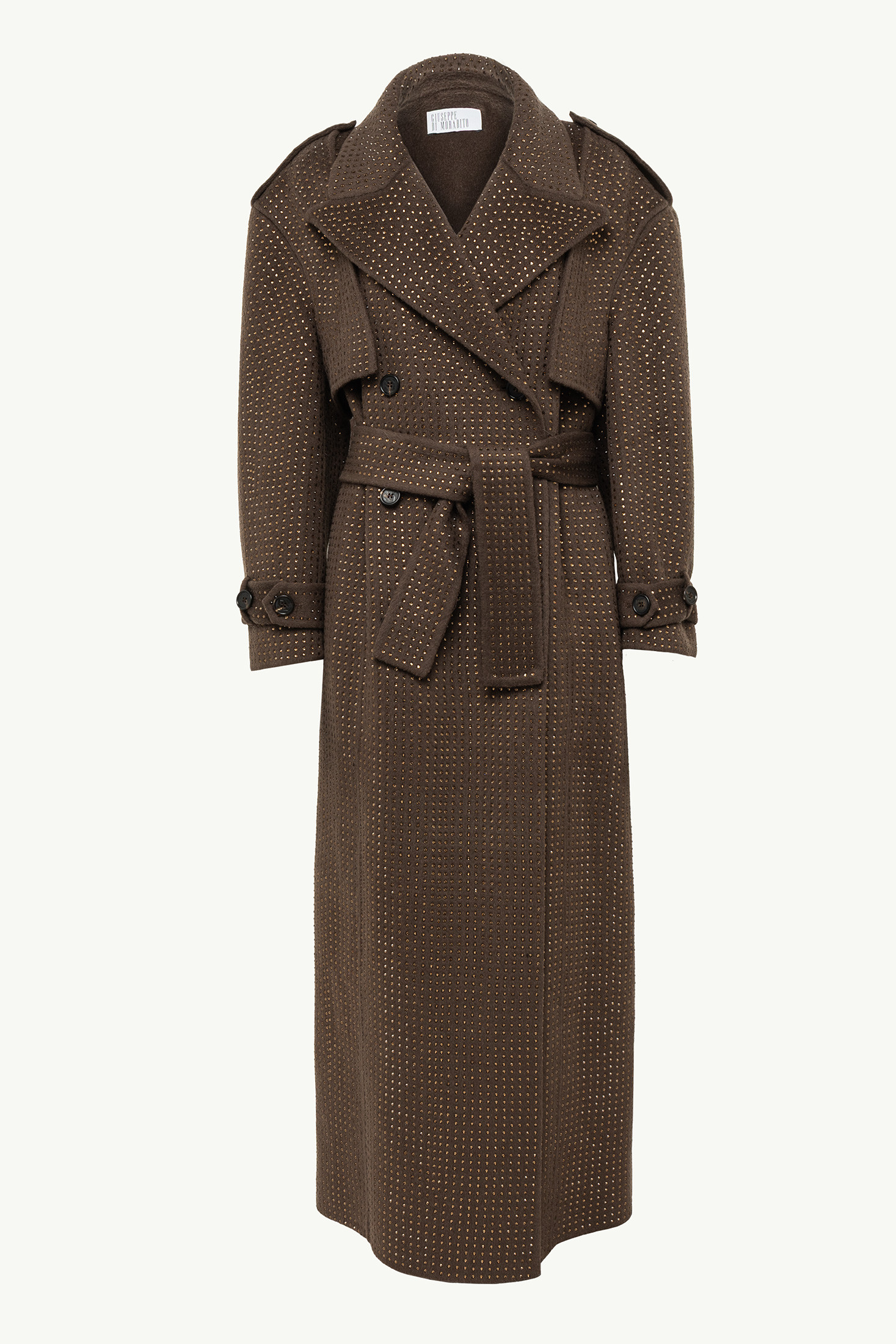 Trench Coat With Rhinestones
