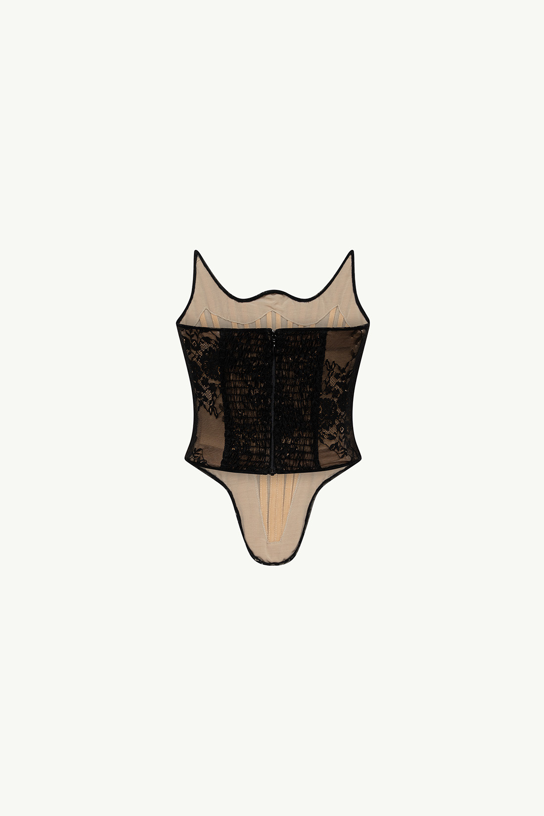 GIUSEPPE DI MORABITO: BUSTIER IN CRAFTED LACE