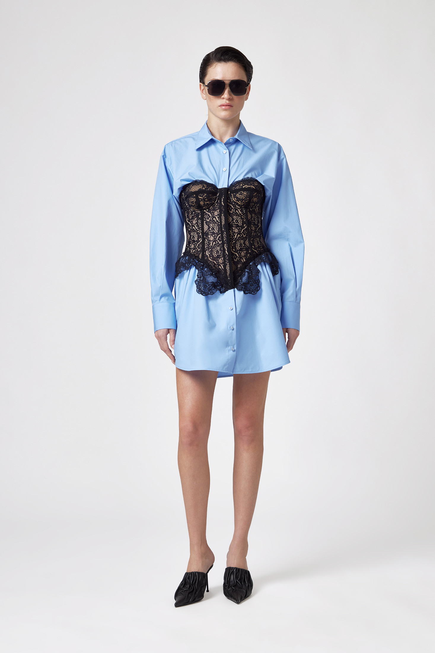 bustier shirt dress Evermore Corset Shirt Dress