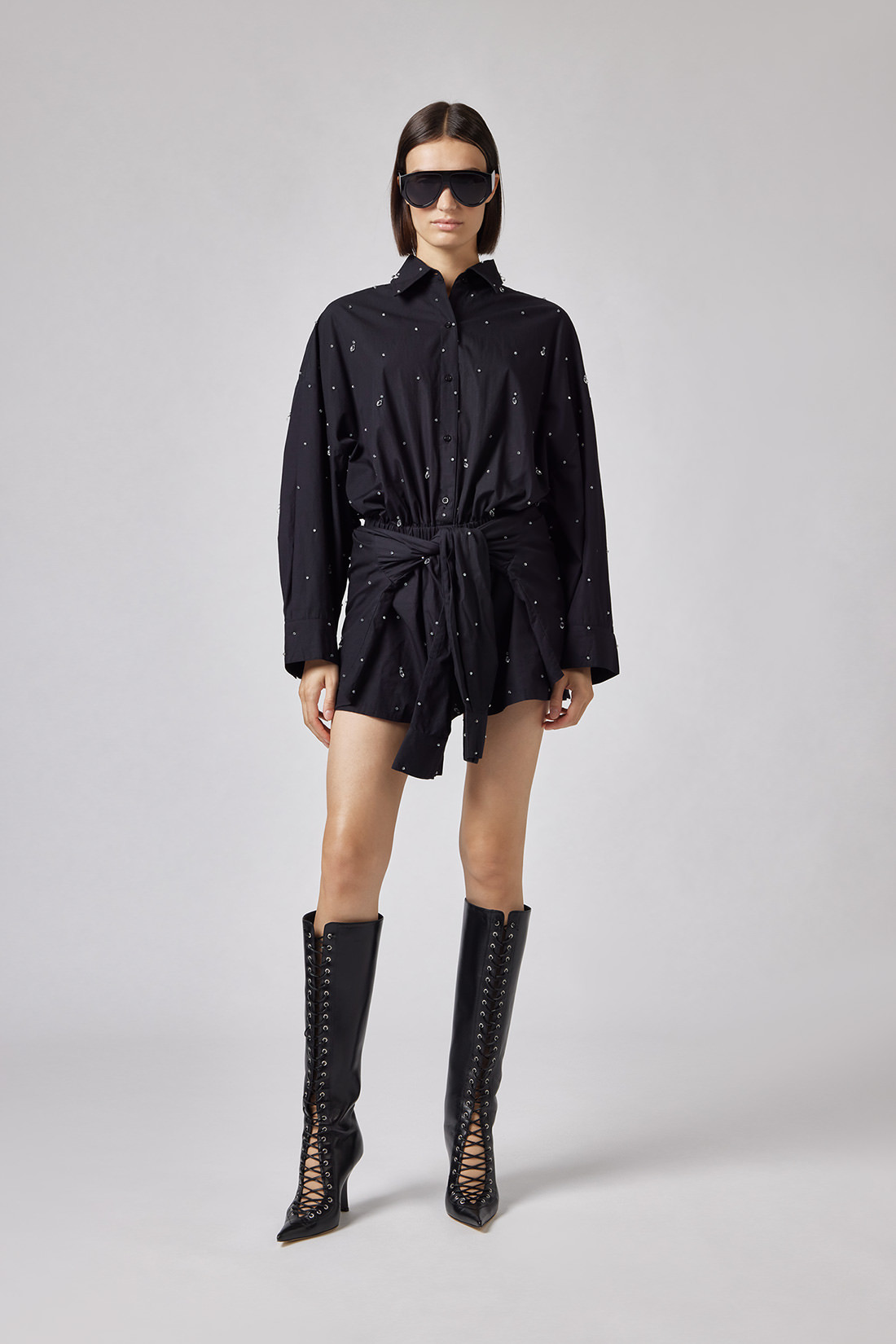 GIUSEPPE DI MORABITO: ABITO CAMICIA IN POPELINE 