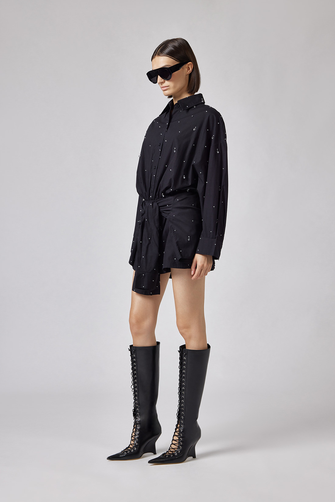 GIUSEPPE DI MORABITO: ABITO CAMICIA IN POPELINE 