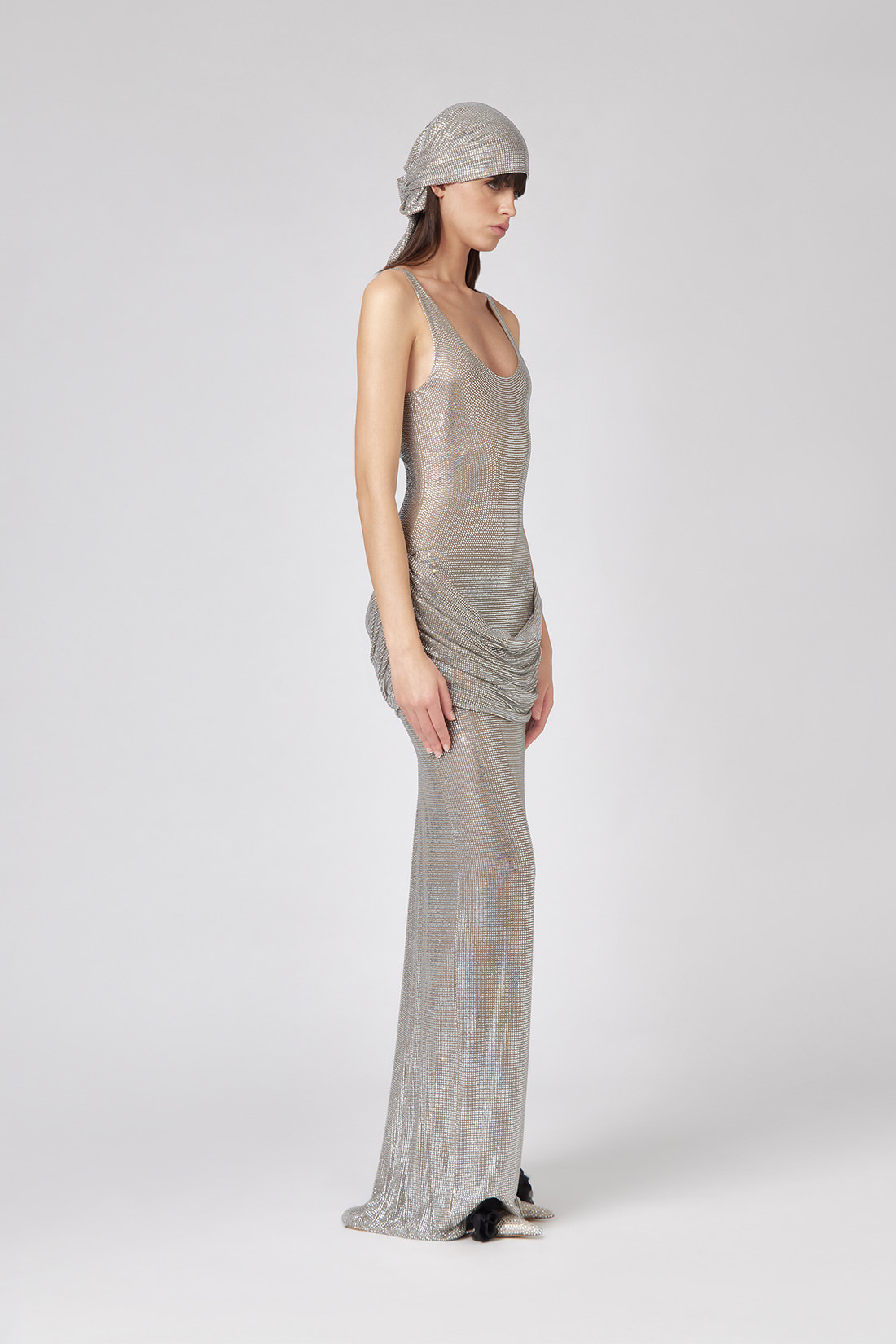GIUSEPPE DI MORABITO: ABITO LUNGO CON STRASS