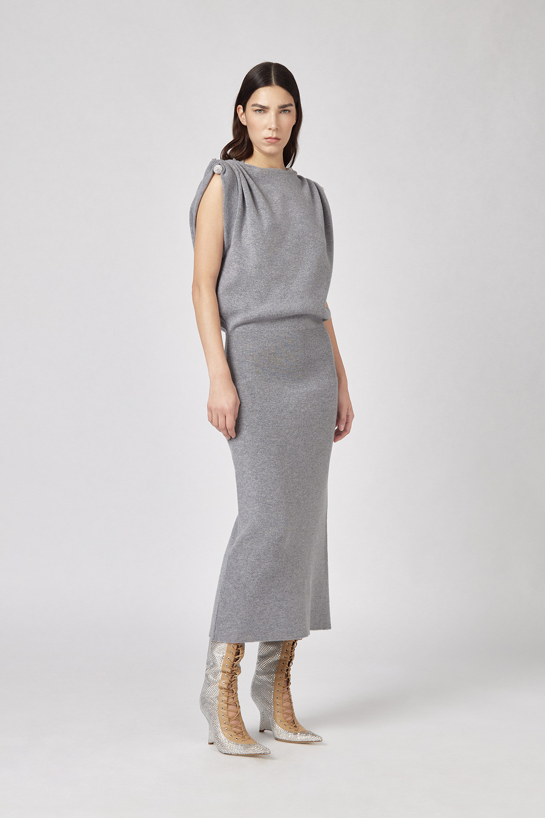 GIUSEPPE DI MORABITO: KNITTED LONG DRESS