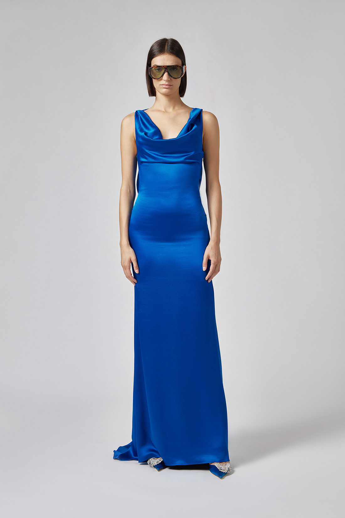 GIUSEPPE DI MORABITO: SATIN LONG DRESS