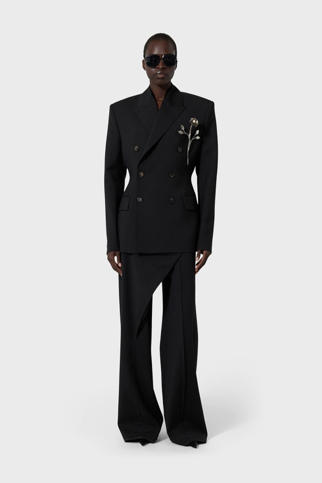 DOUBLE-BREASTED WOOL BLAZER