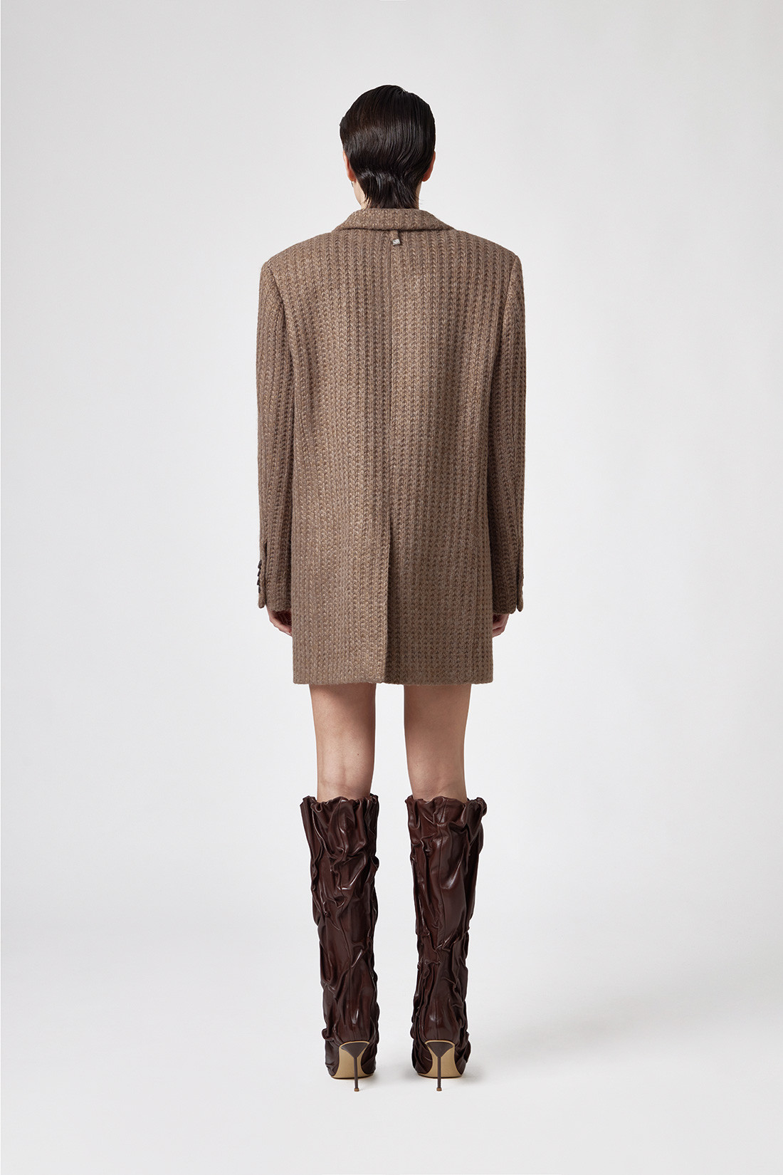 GIUSEPPE DI MORABITO: OVERSIZED BLAZER WITH DECORATIVE PIN