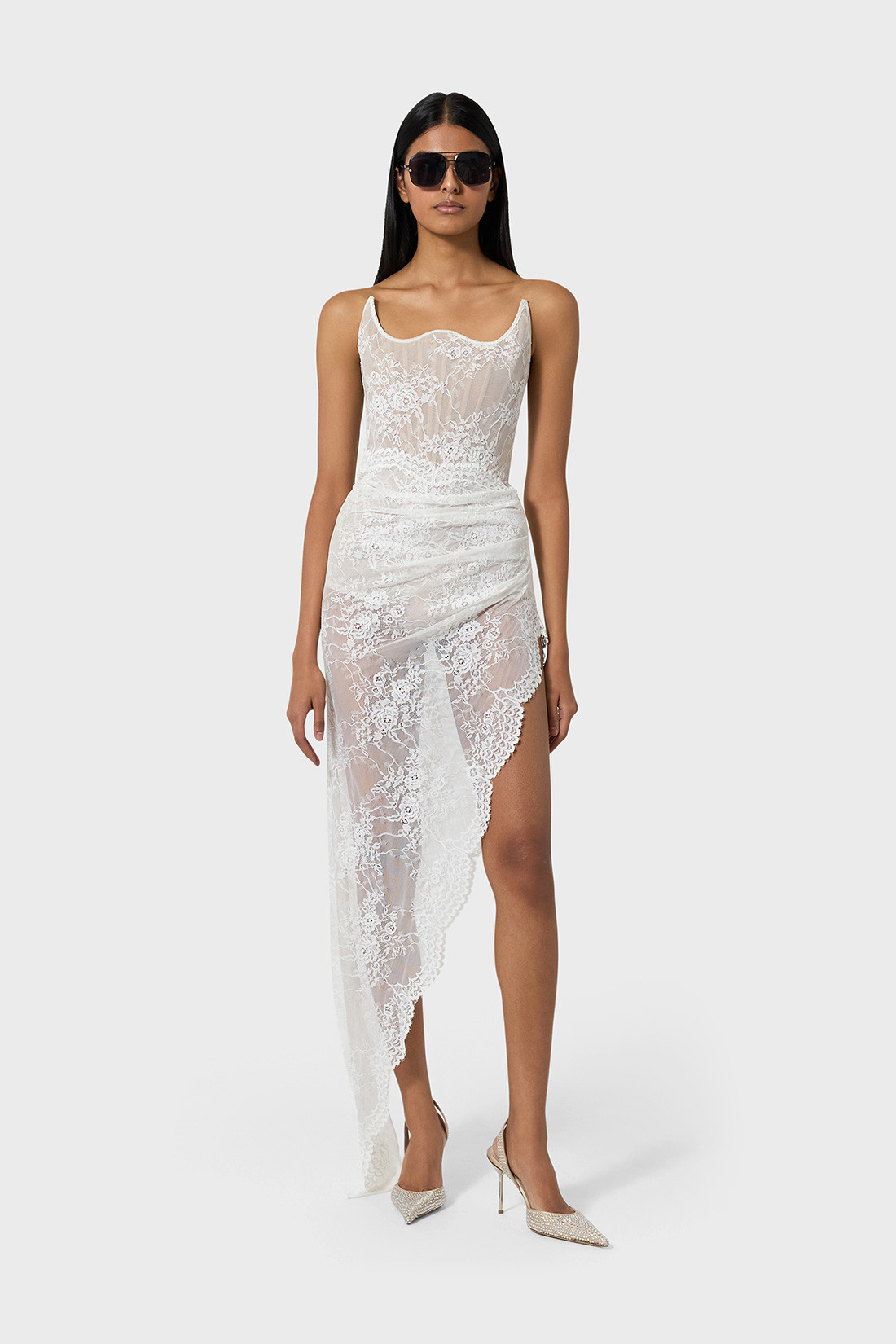 GIUSEPPE DI MORABITO: BODY-DRESS IN LACE