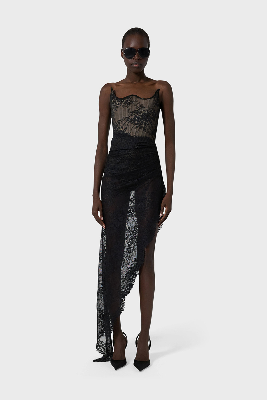GIUSEPPE DI MORABITO: BODY-DRESS IN LACE