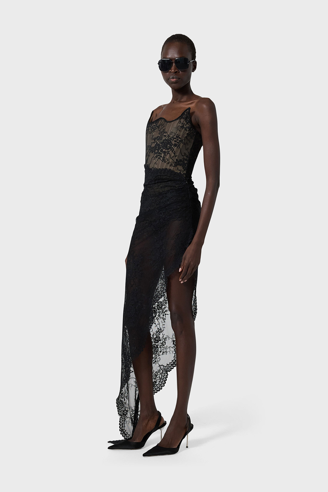 GIUSEPPE DI MORABITO: BODY-DRESS IN LACE