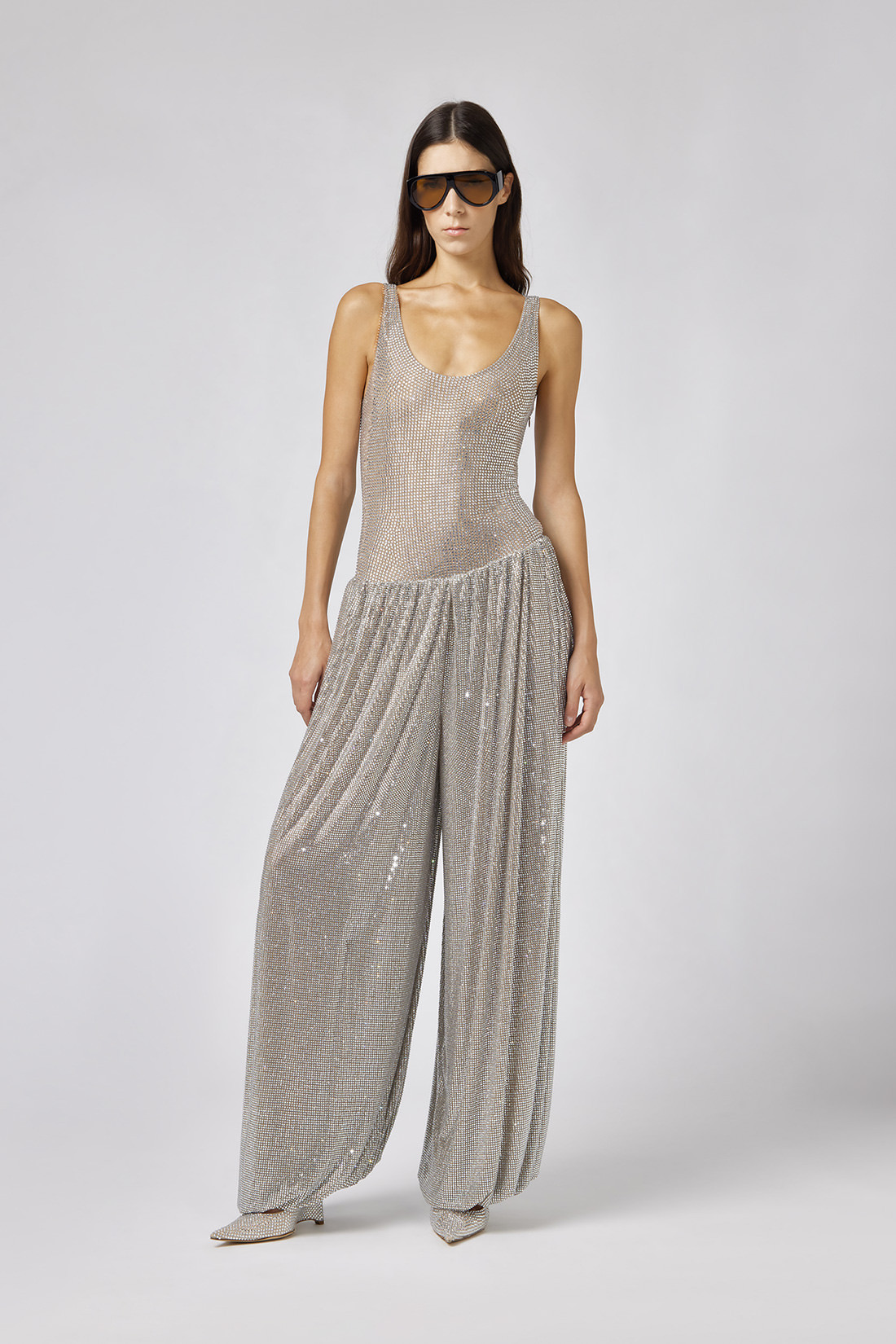 GIUSEPPE DI MORABITO: CRYSTAL-DECORATED BODYSUIT