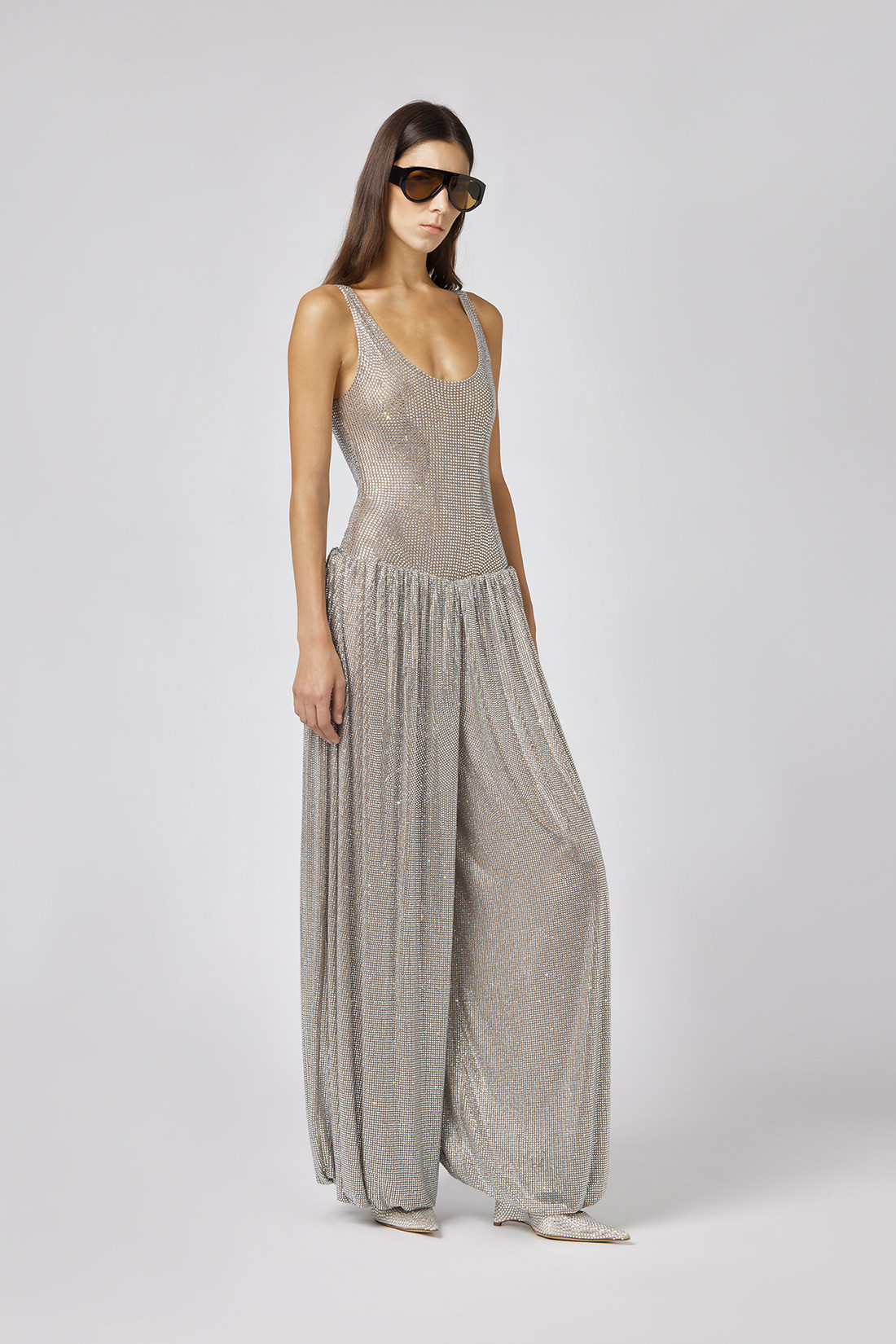 GIUSEPPE DI MORABITO: CRYSTAL-DECORATED BODYSUIT