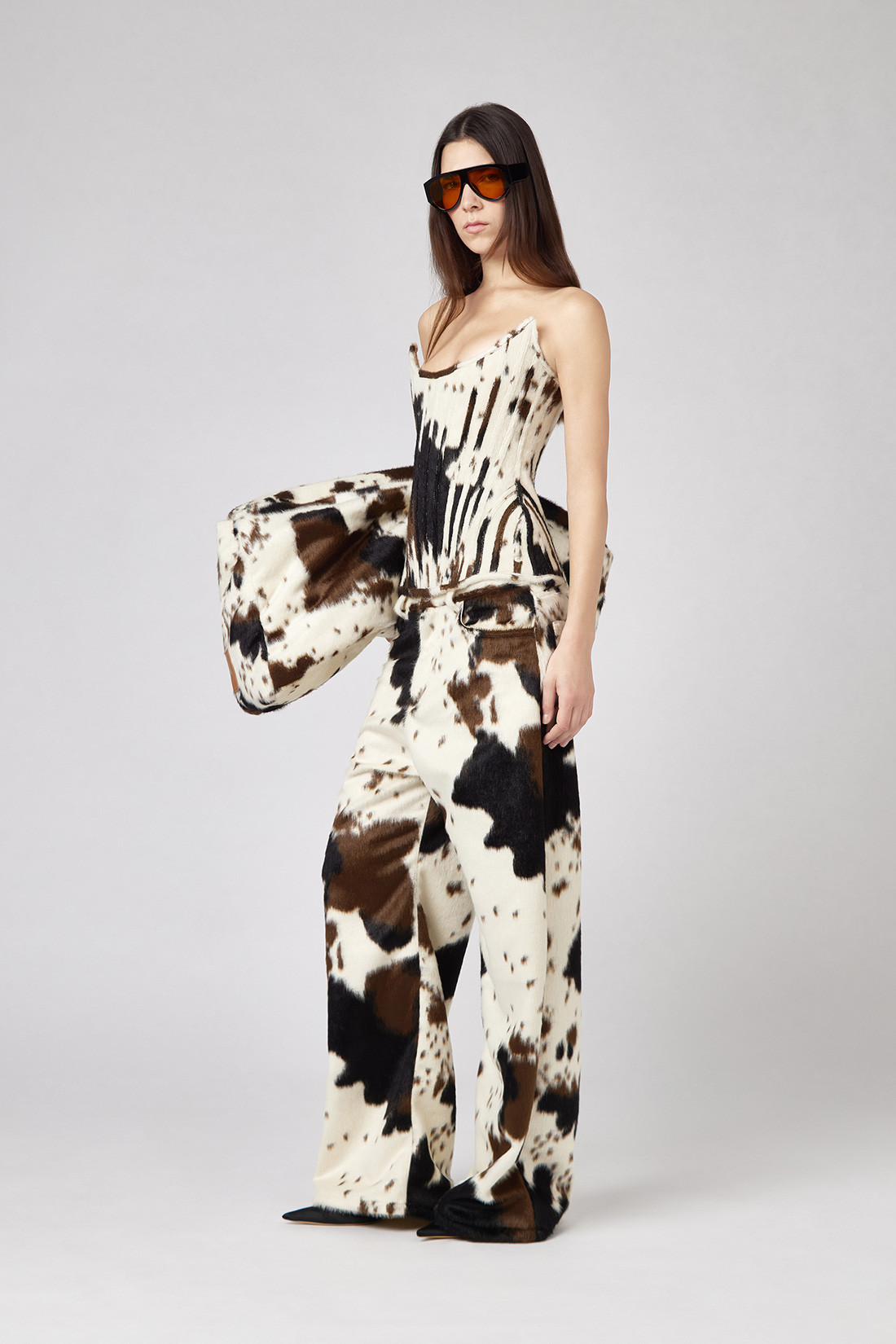 GIUSEPPE DI MORABITO: PONY SKIN-EFFECT BUSTIER