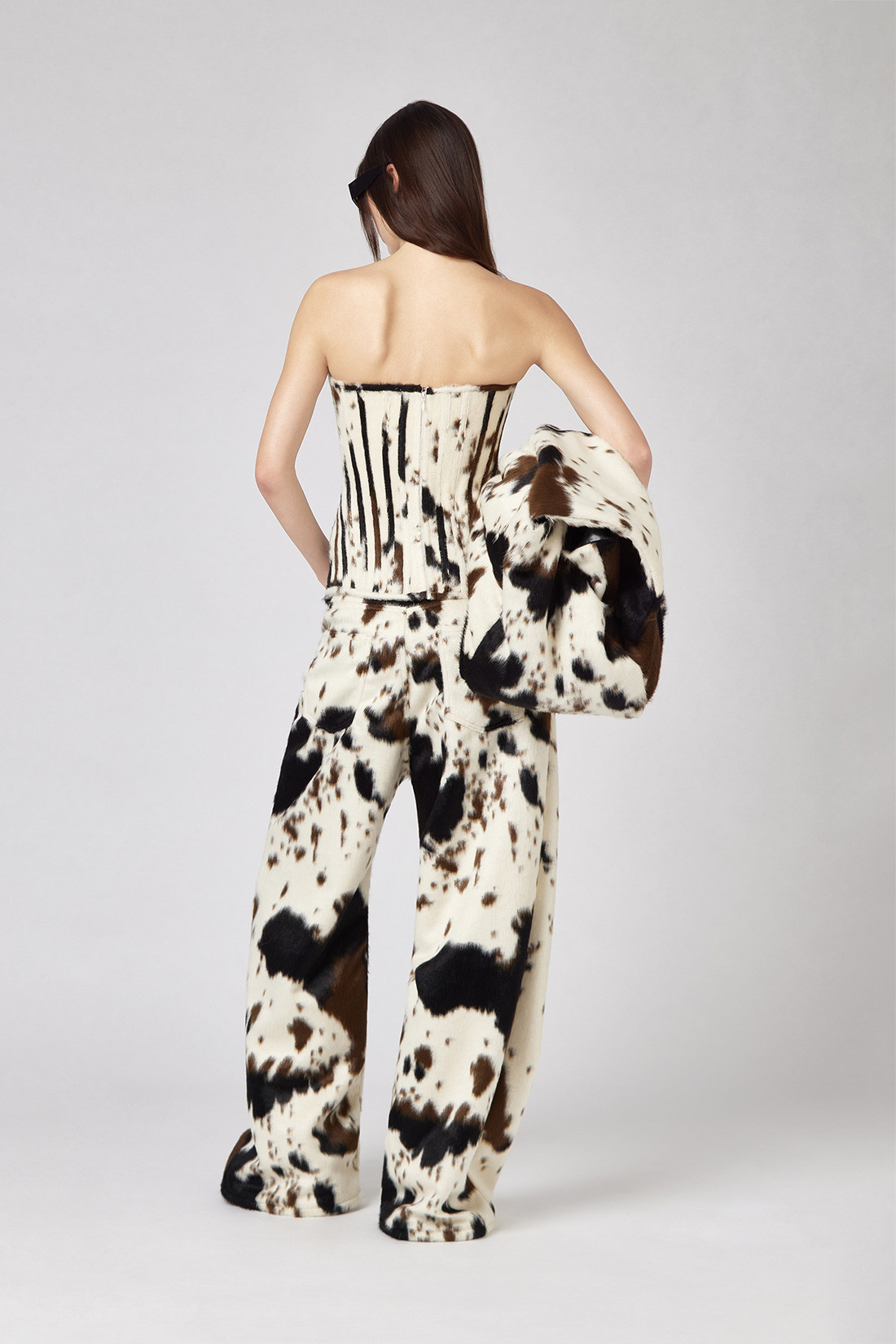 GIUSEPPE DI MORABITO: PONY SKIN-EFFECT BUSTIER