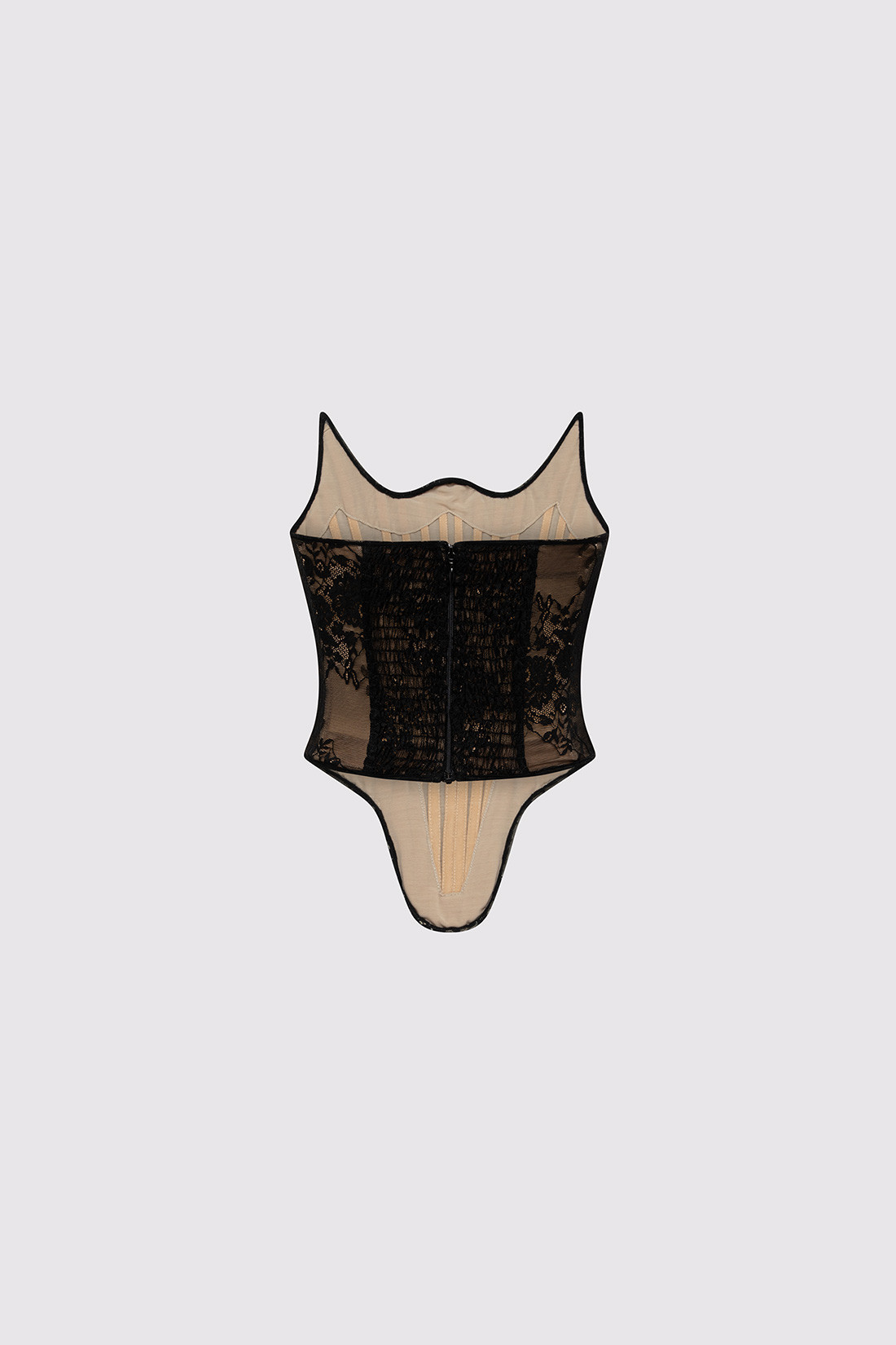 GIUSEPPE DI MORABITO: BUSTIER IN CRAFTED LACE
