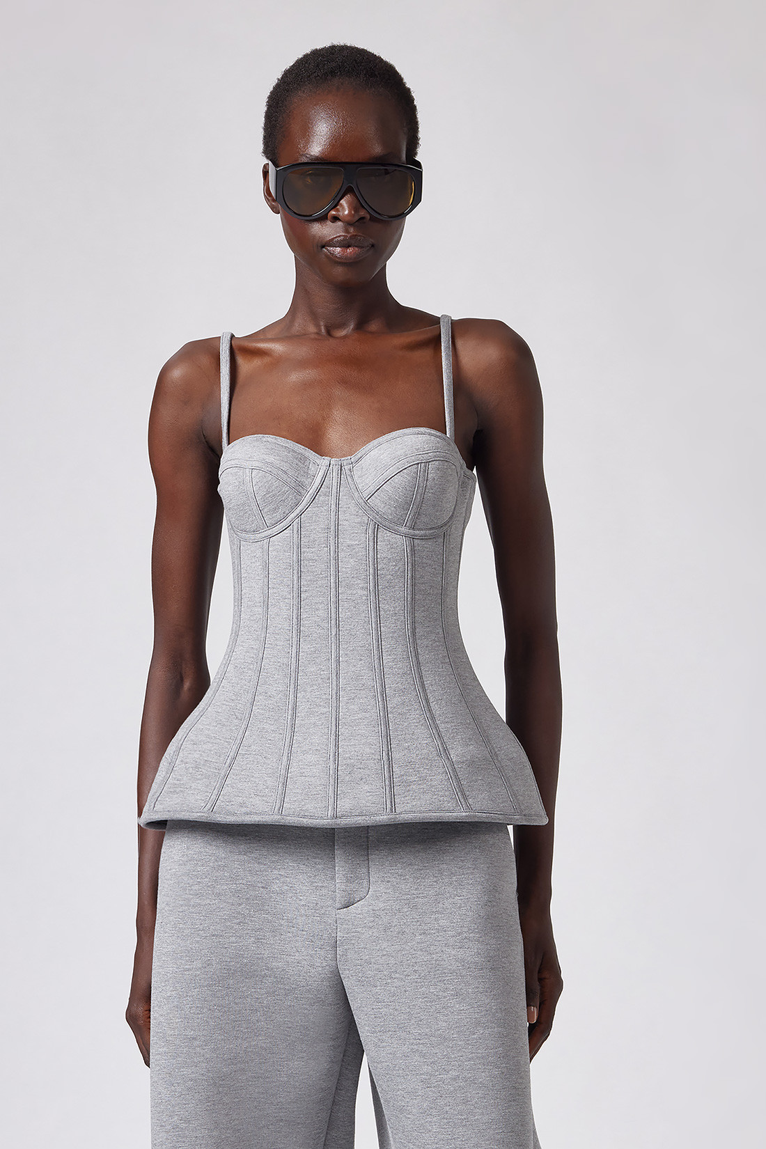 GIUSEPPE DI MORABITO: STRUCTURED BUSTIER IN FLEECE