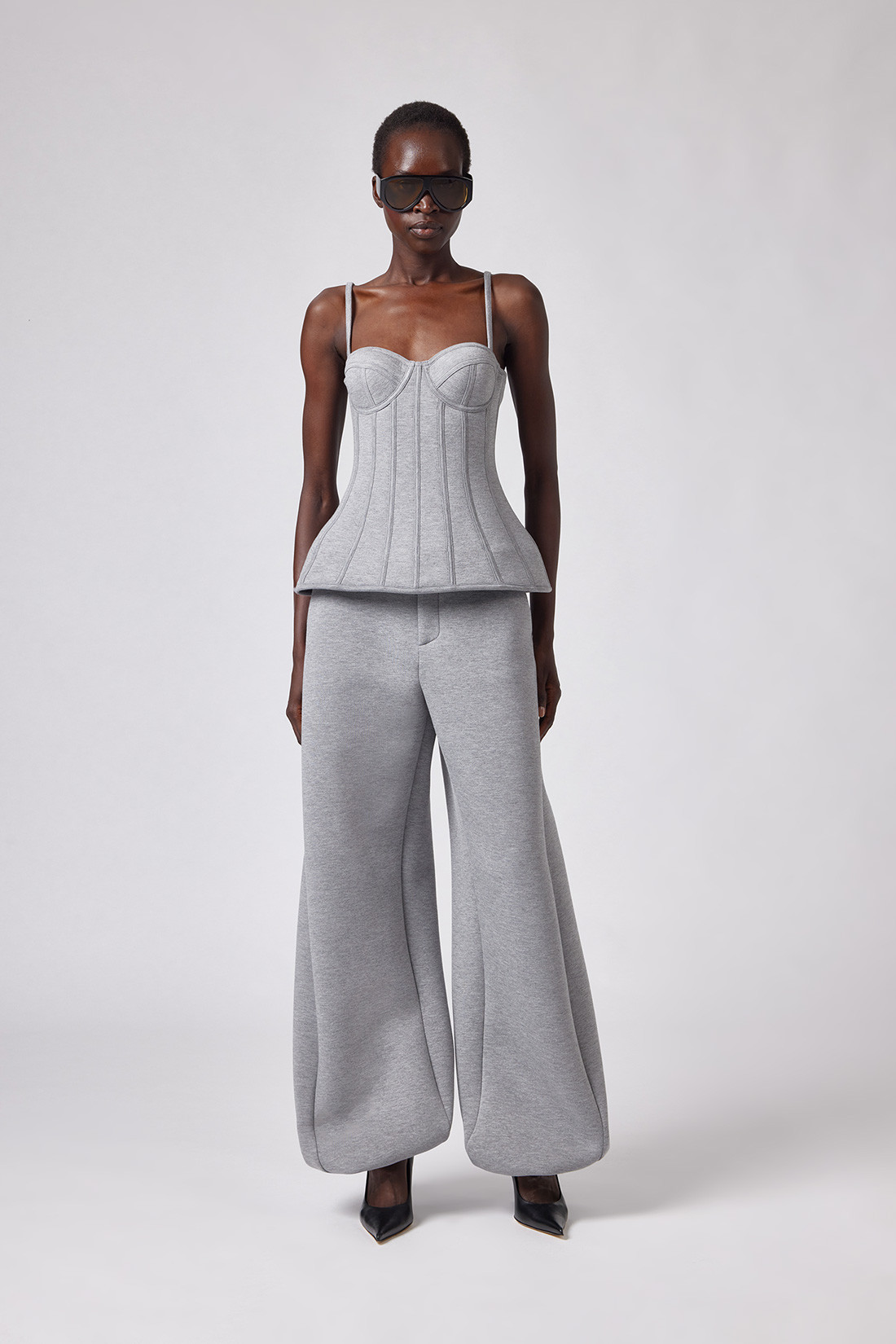 GIUSEPPE DI MORABITO: STRUCTURED BUSTIER IN FLEECE