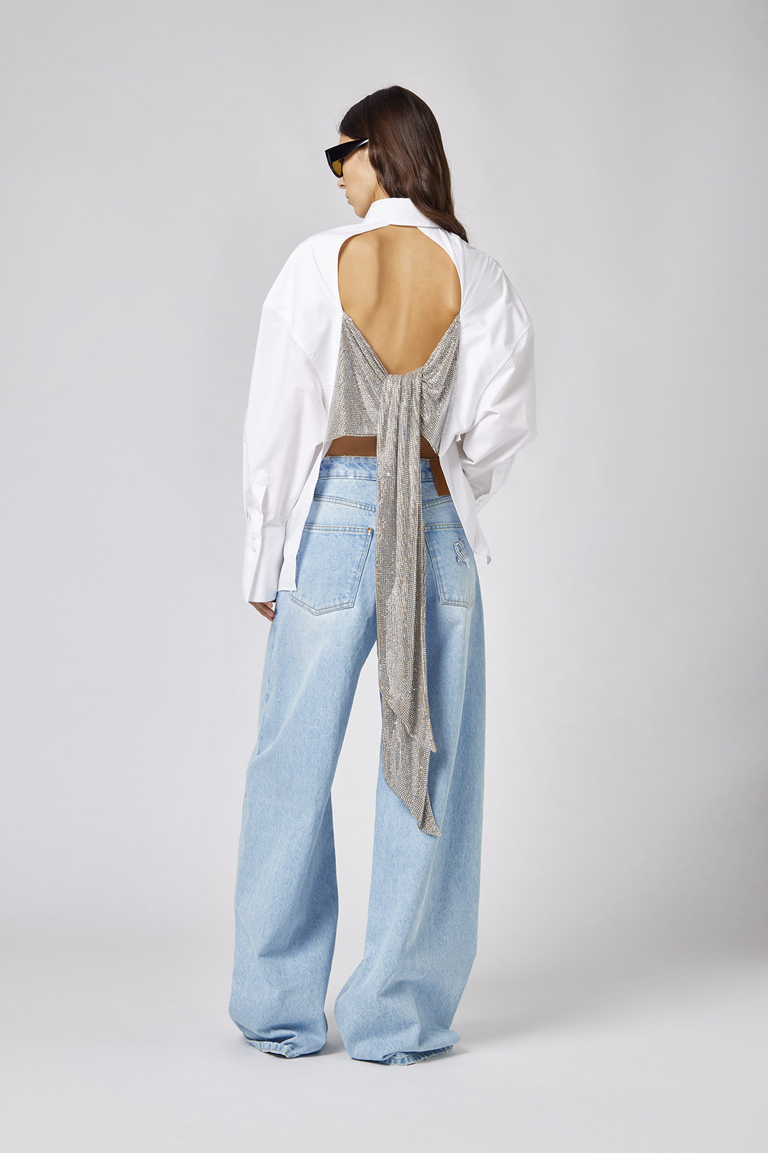 GIUSEPPE DI MORABITO: OVERSIZED SHIRT WITH CUT-OUT DETAIL