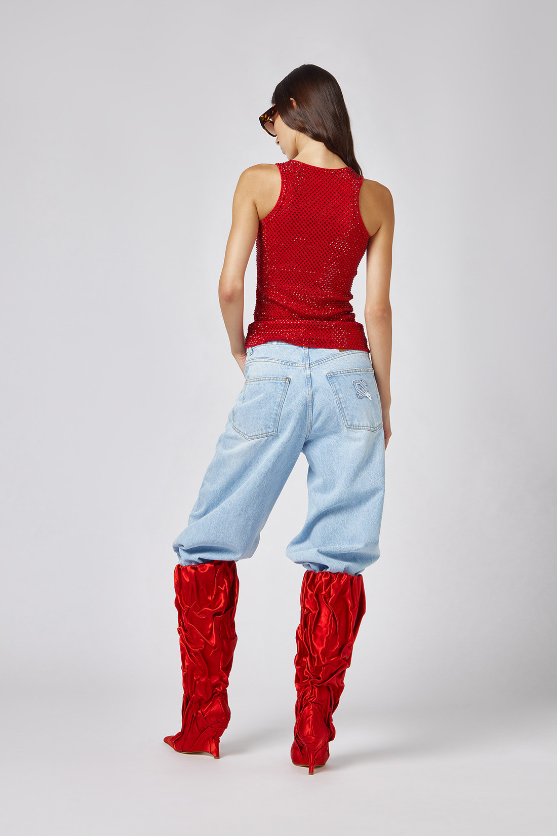 GIUSEPPE DI MORABITO: CRYSTAL-DECORATED TANK TOP