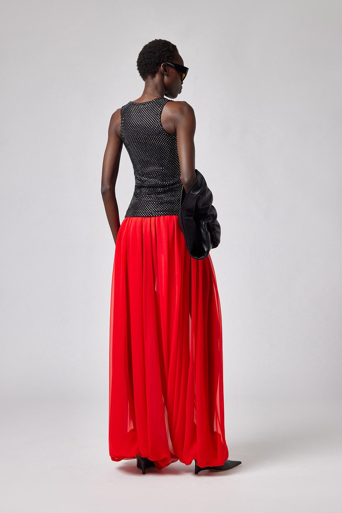 GIUSEPPE DI MORABITO: CRYSTAL-DECORATED TANK TOP