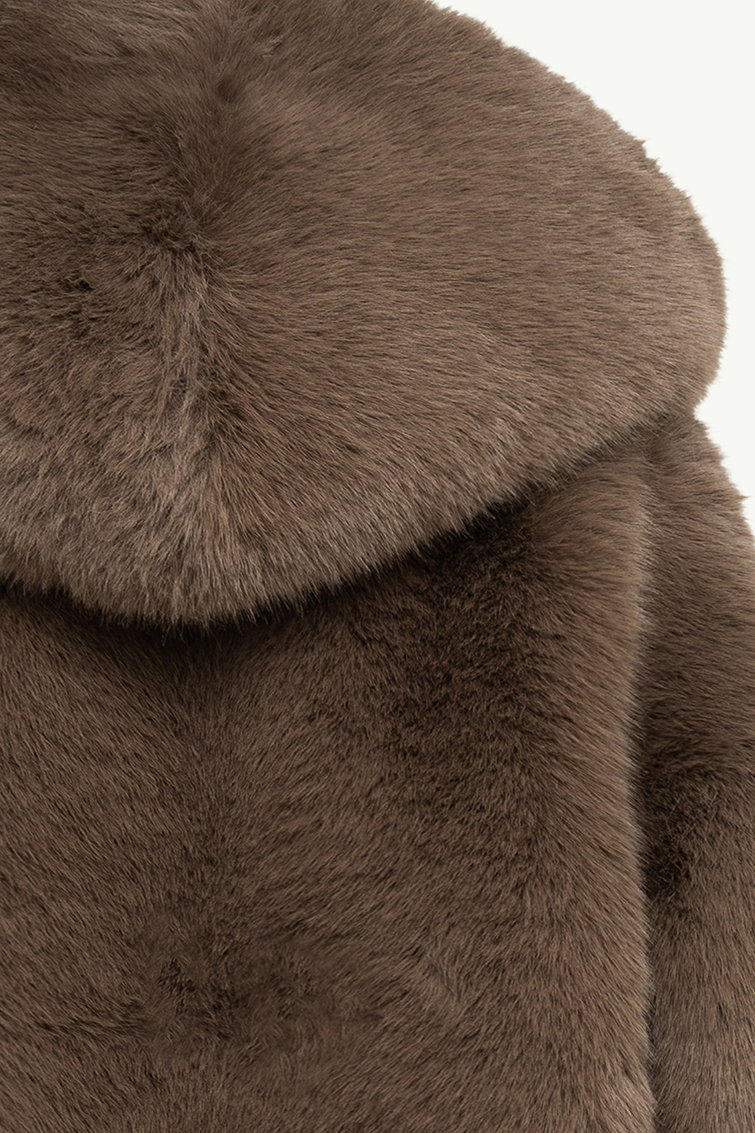 GIUSEPPE DI MORABITO: ECO FUR COAT WITH HOOD