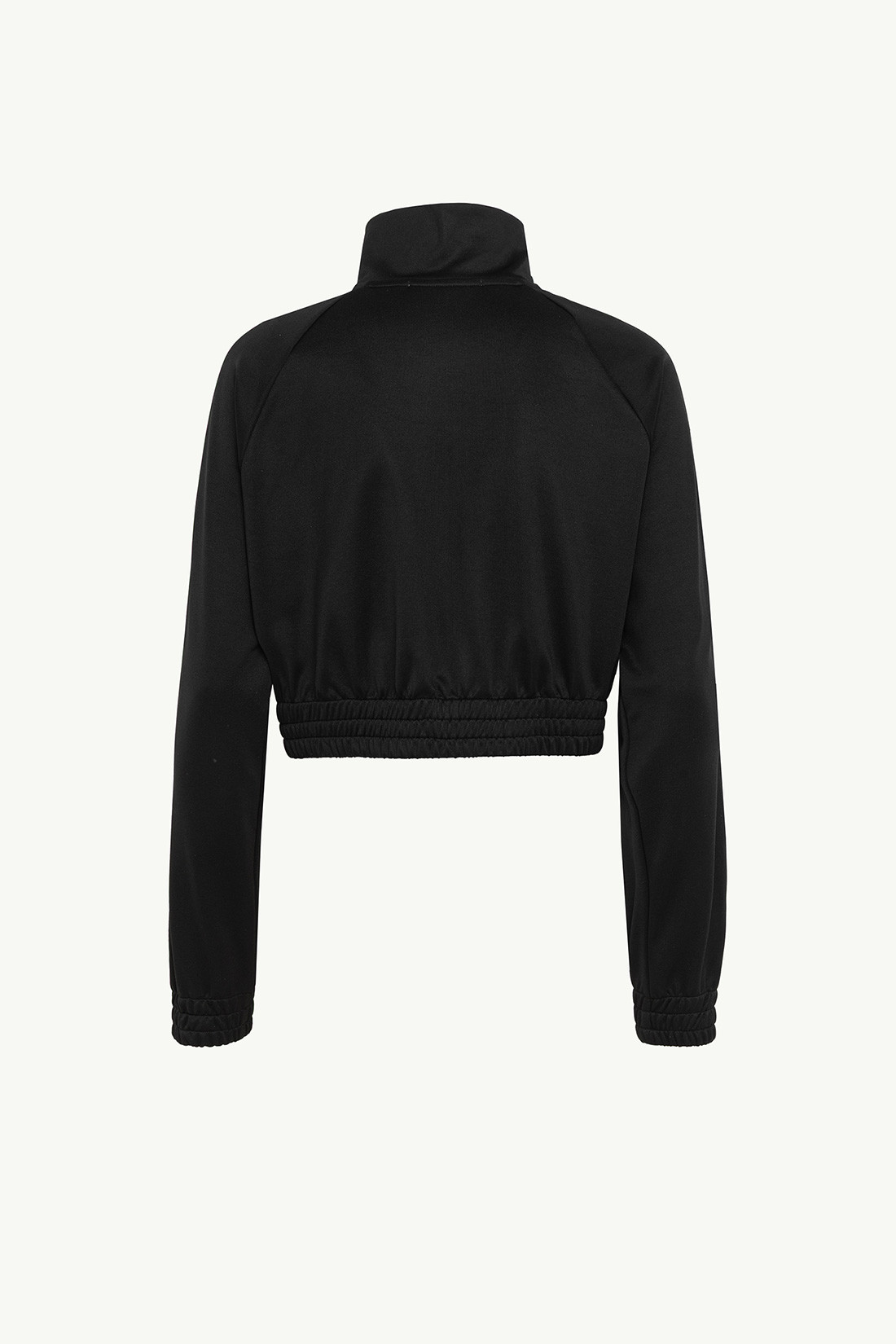 GIUSEPPE DI MORABITO: CROPPED HOODIE WITH CRYSTAL STRIPES